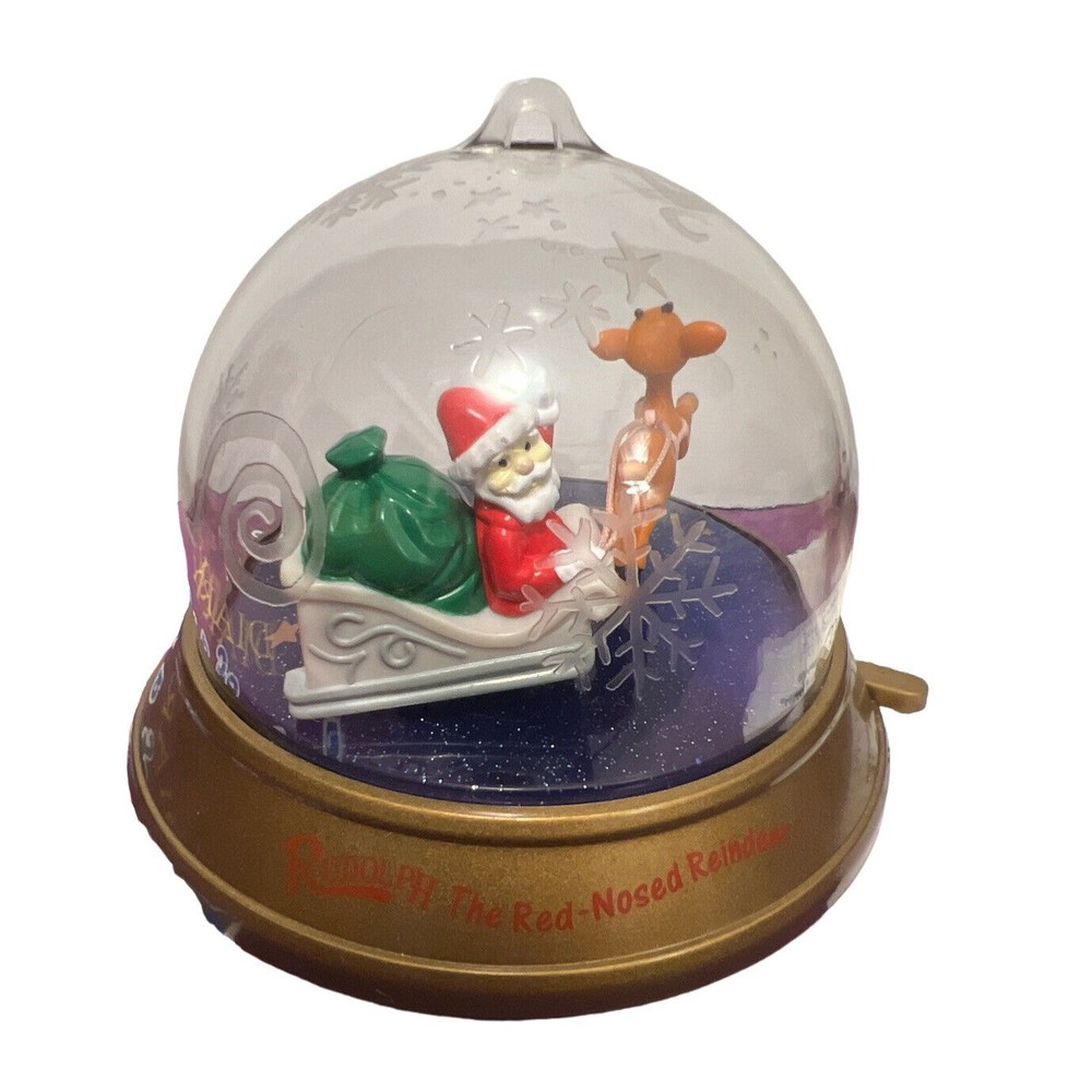 Blockbuster‎ 1999 Very Merry Whirl Around Spinning ornament Rudolph reindeer